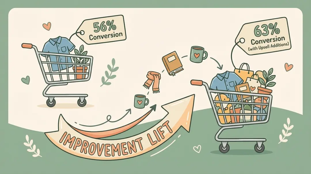 Mobile checkout experience with upsell offers