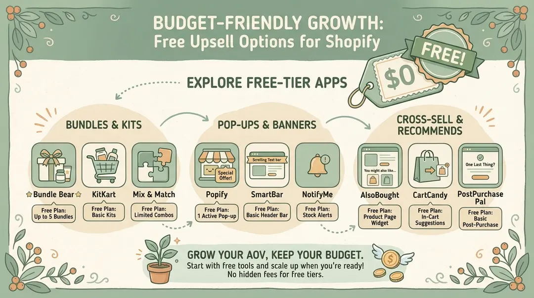 Best Free Upsell Options for Shopify Stores