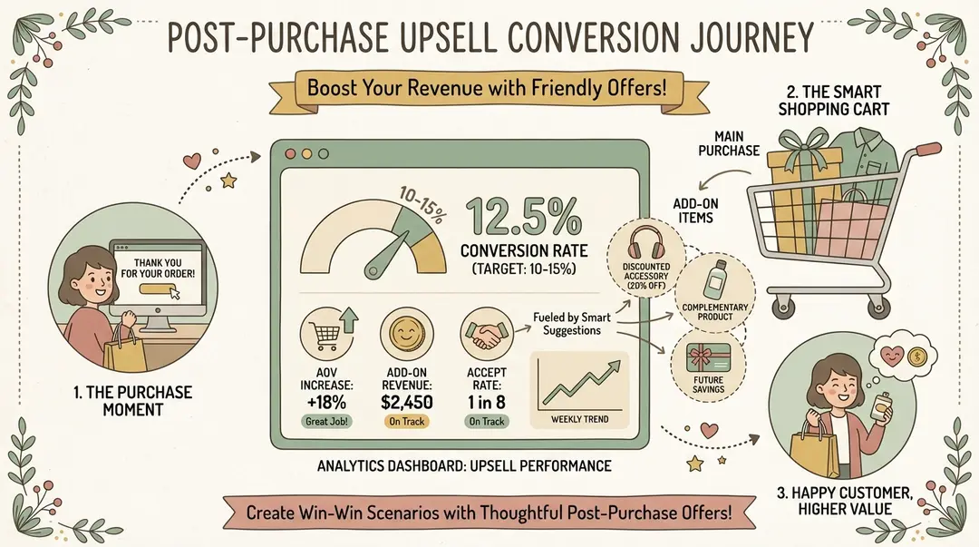 Mobile shopping experience with upsell offers